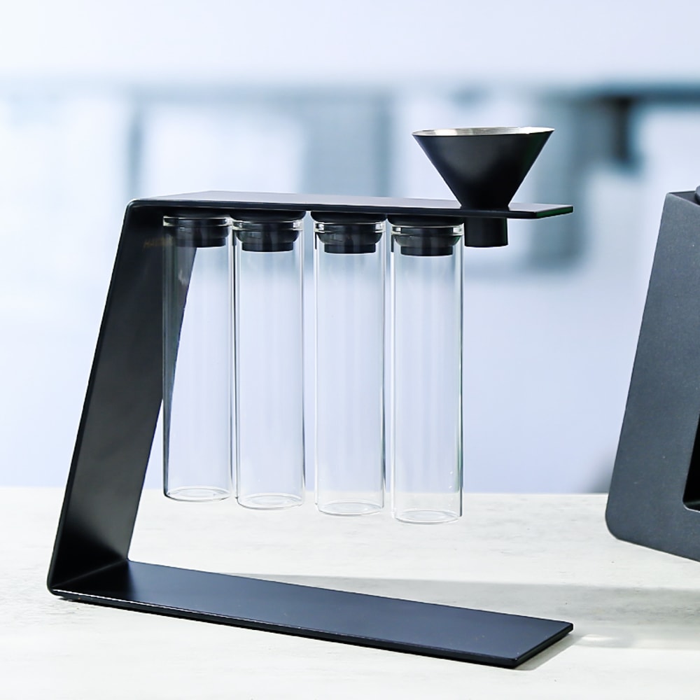 Convenient Magnetic Coffee Bean Storage Glass Tubes Storage Rack Espresso Accessories Display Conta 2