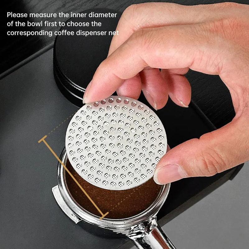 Fine Mesh Reusable Metal Double Coffee Filter, Heat Resistant Coffee Puck Screen, Professional Espresso Accessory
