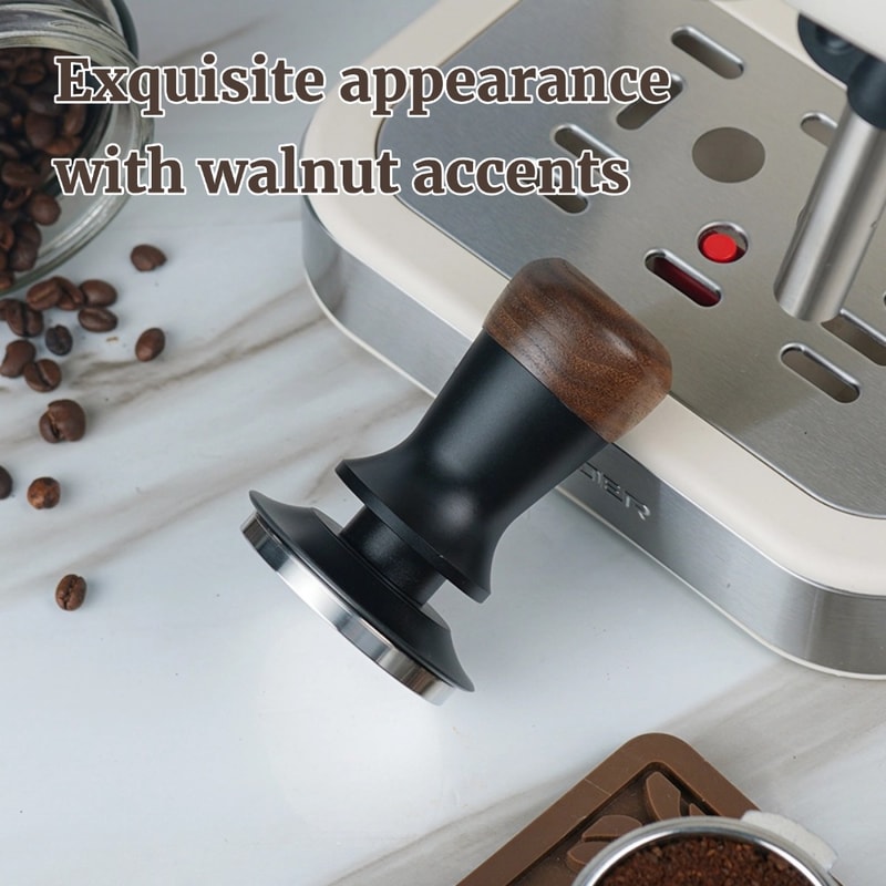Manual Espresso Tamper With Constant Pressure Walnut Wood Coffee Tamper Professional Barista Tool F 1