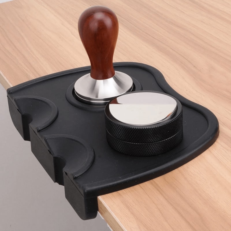 Coffee Tampers Mat, Silicone Tamper Holder, Anti-skid Barista Tamping Mat for Coffee