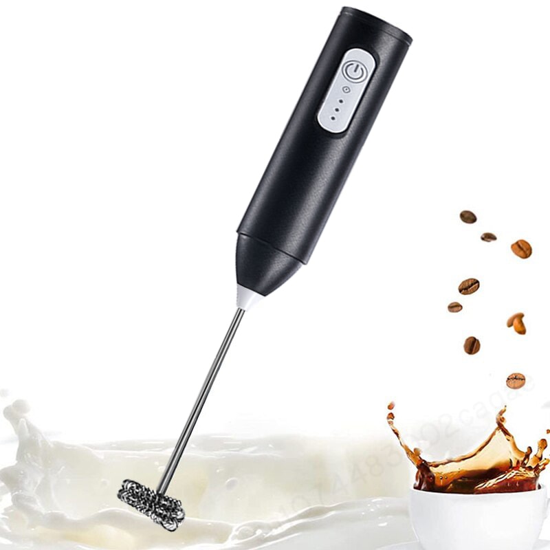 Handheld Electric Coffee Milk Foaming Mixer Kitchen Whisk Automatic Coffee Creamer Froth Mixer 7