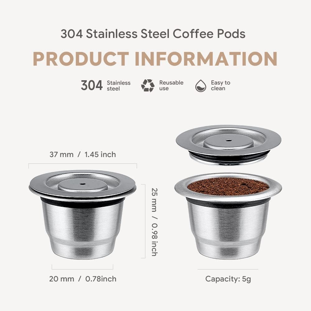 Refillable Stainless Steel Coffee Capsules Cup Coffee Capsule Refilling Filter Coffeeware 1