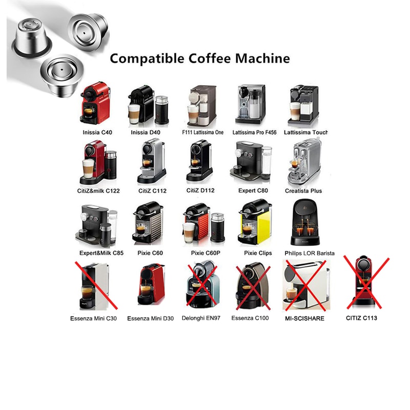 Refillable Stainless Steel Coffee Capsules Cup Coffee Capsule Refilling Filter Coffeeware 5