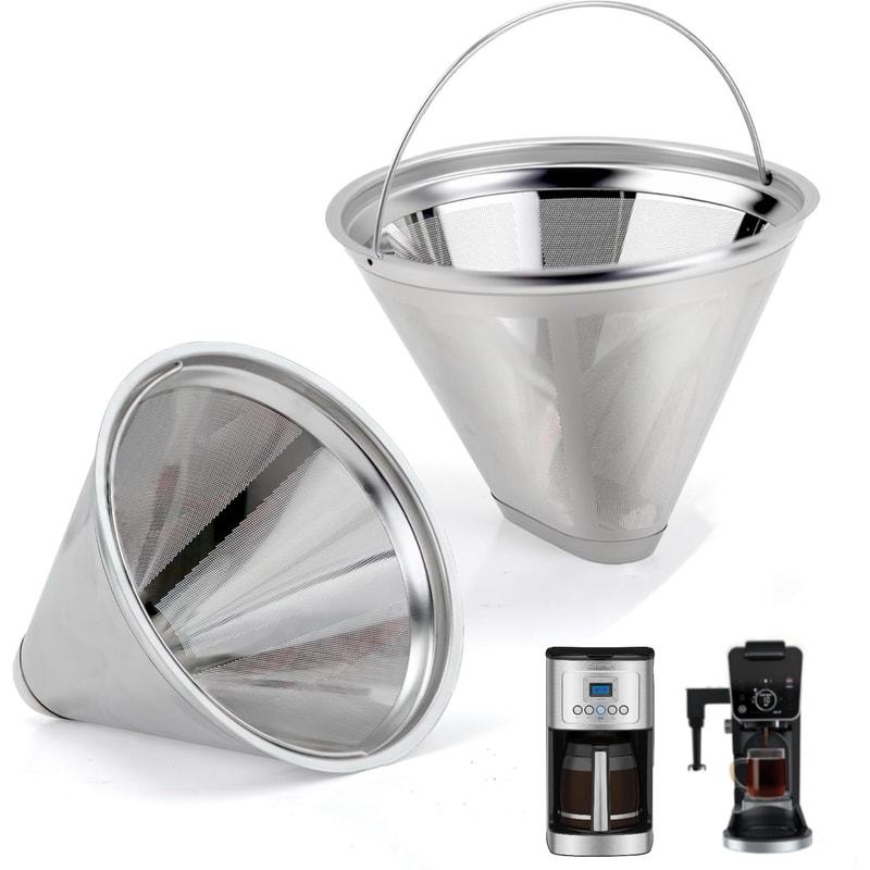 Permanent Steel Replacement Filter for Cuisinart and Ninja DualBrew Coffee Makers