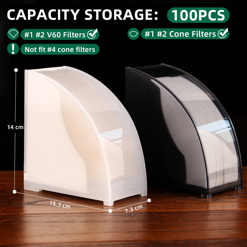 Dustproof Coffee Filter Paper Box Storage Rack For Bar Use 0