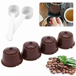 reusable nescafe dolce gusto machine pod kit, coffee capsules filter cup, taste adapter compatible