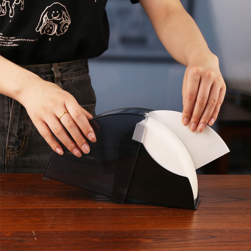 Dustproof Storage Box Coffee V Filter Paper Holder 2