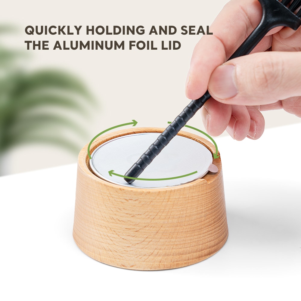 Wooden Capsule Filling Rack, Vertuo Capsule Aluminum Foil Sealing Cover Kit, Coffee Accessories