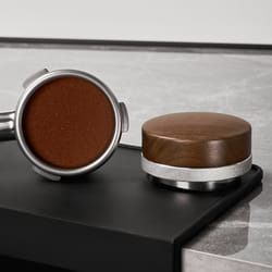 espresso coffee distributor walnu, coffee leveler tool for smooth and even grounds