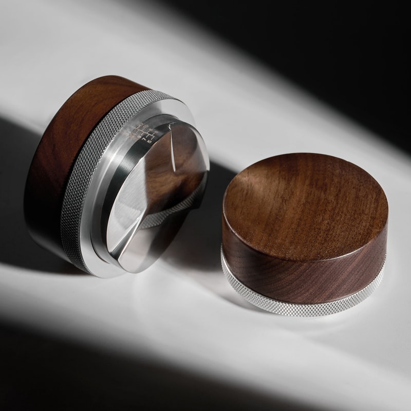 Espresso Coffee Distributor Walnu, Coffee Leveler Tool for Smooth and Even Grounds