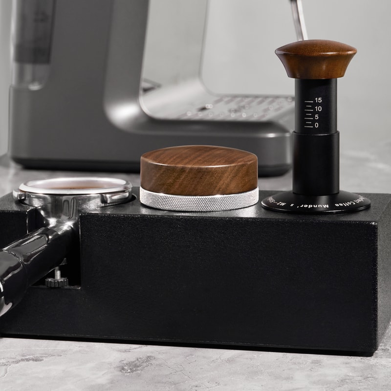 Espresso Coffee Distributor Walnu, Coffee Leveler Tool for Smooth and Even Grounds