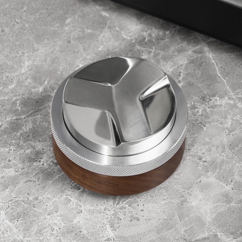 Espresso Coffee Distributor Walnu, Coffee Leveler Tool for Smooth and Even Grounds