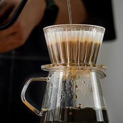 flat bottom coffee maker filter cups, crystal eye pour over for better uniformity