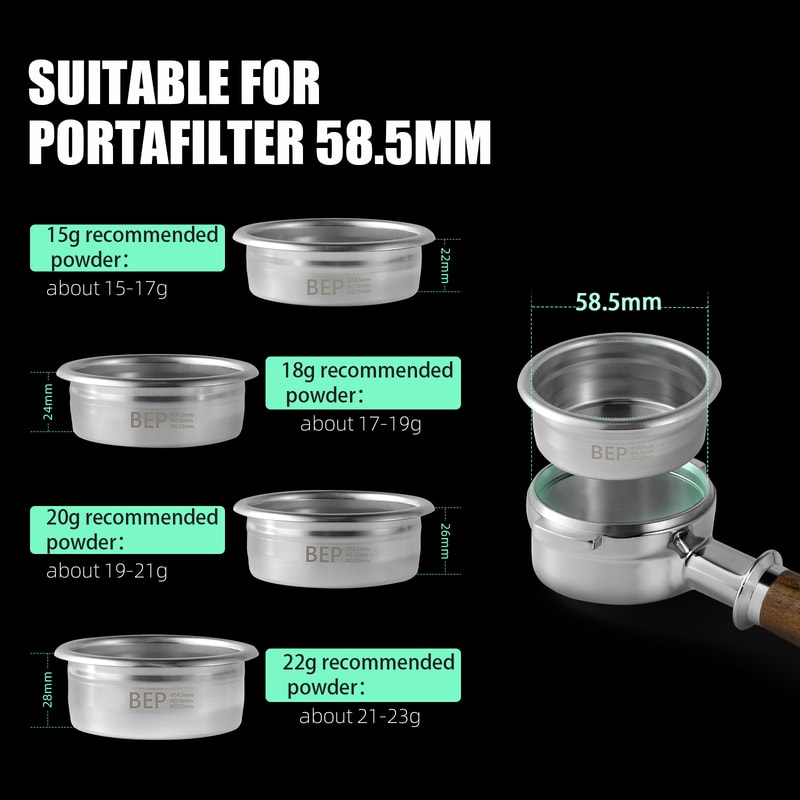 Espresso Cup Double Layer Filters Compatible With Portafilter For Barista Use 3