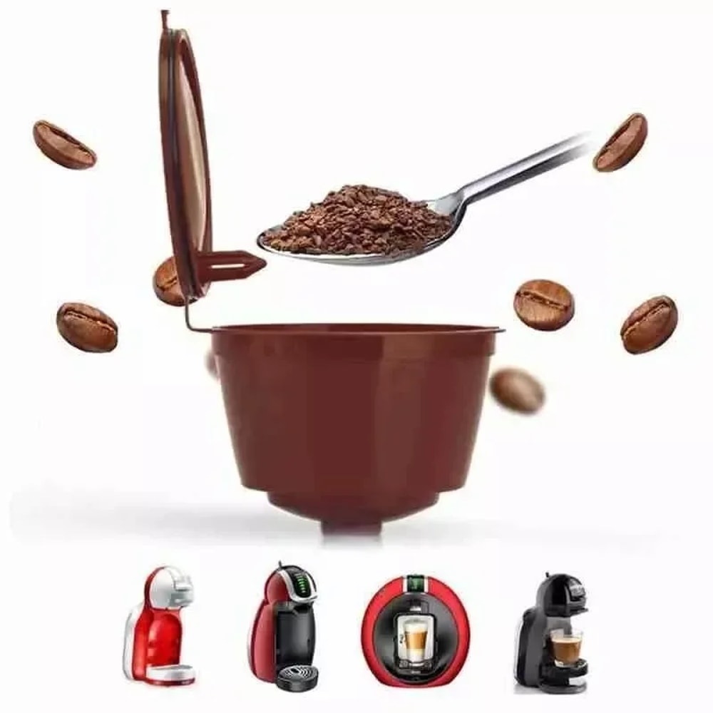 Nescafe Dolce Gusto Compatible Pod Kit, Reusable Coffee Capsules Filter Cup Adapter for Taste