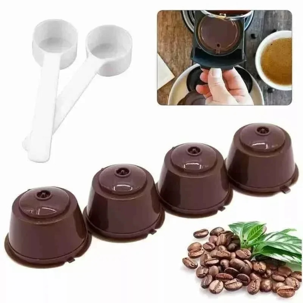 Nescafe Dolce Gusto Compatible Pod Kit, Reusable Coffee Capsules Filter Cup Adapter for Taste