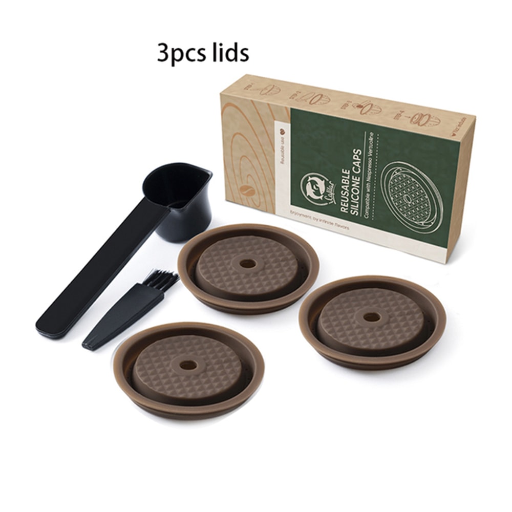 Reusable Silicone Cover For Nespresso Pods Vertuo Refillable Pod Lid Vertuoline Pods 8