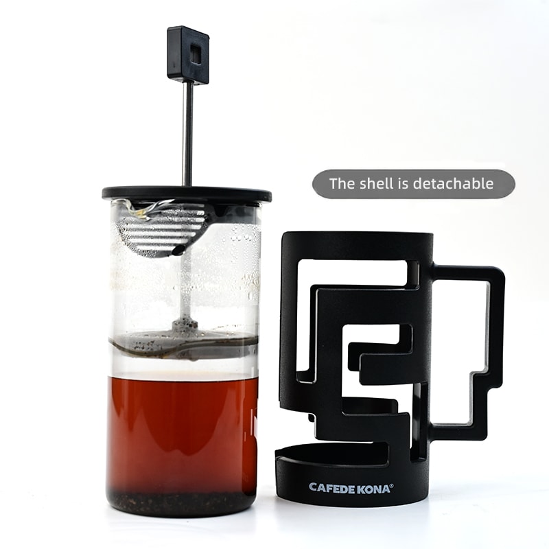 Glass CoffeeTea Pot With Filter Screen HeatResistant And Milk Foam Maker For Home 1