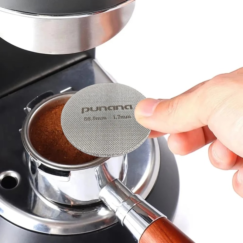 Foodgrade Stainless Steel Espresso Filter Professional Barista Espresso Puck Screen 4