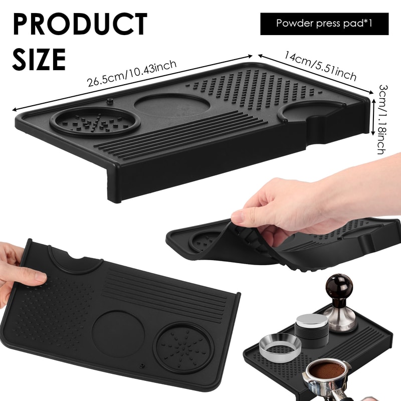 Espresso Tamping Pad Antislip Coffee Tamper Mat With Double Hole Waterproof For Home Coffee Machine 1