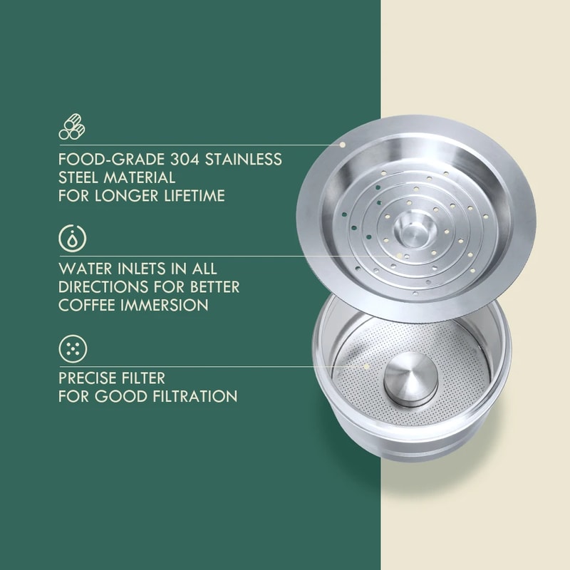 Reusable Steel Coffee Capsules For Cafissimo PUREK FEE Caffitaly And Tchibo Machines Ecofriendly An 3