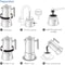 Italian Coffee Machine Maker, Stainless Steel Stovetop Espresso Maker, Induction Moka Pot