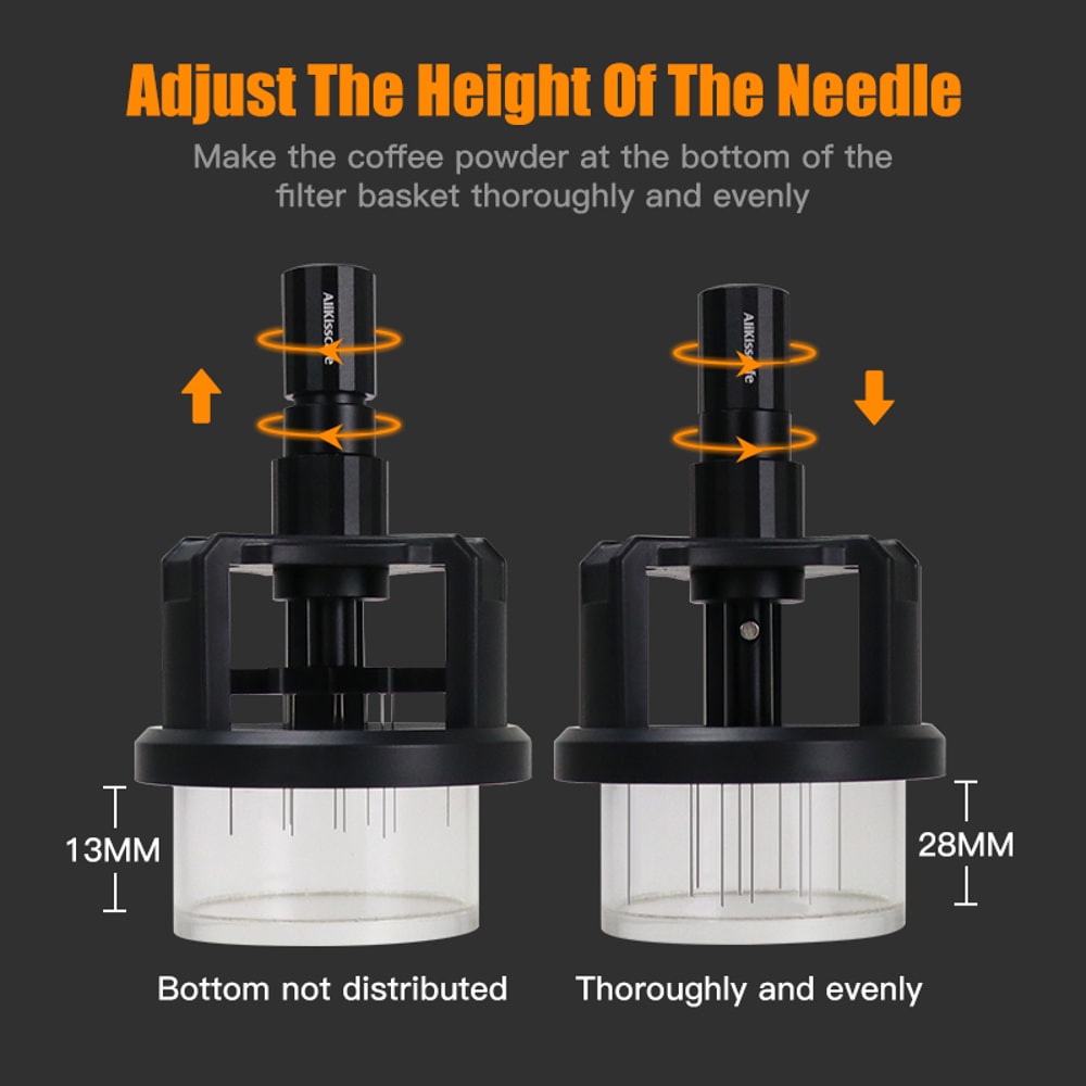 Barista Espresso Stirrer Needle Distributor Adjustable Depth Coffee Maker Tool Accessories 1