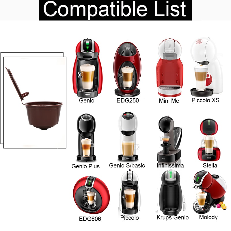 Refillable Coffee Capsule Pods Filter for Nescafe Dolce Gusto Coffee Powder Bean Cup