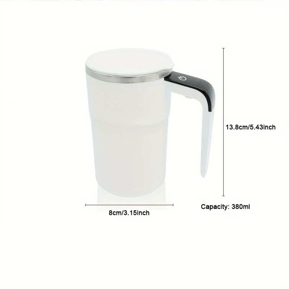 USB Rechargeable Thermal Cup, Stirring Magnetic Mug with LCD Screen, Reusable Coffee Accessories for Home Office
