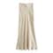 Vintage Chic Fashion Womens Satin BowDecorated HighWaist ALine Long Skirt 5