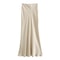 Vintage Chic Fashion Womens Satin BowDecorated HighWaist ALine Long Skirt 5