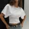 Tops Waist Slimming Sweet Hottie Design Positive Shoulder Top