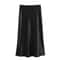 High Waist Satin Skirt For Women Elegant Black Midi Skirt For Office 3