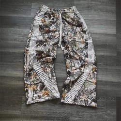 premium embroidered camo jogging sweatpants, functional tactical drawstring pants for men & women