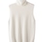 Wool Knitwear Sleeveless Pullovers Turtleneck Sweater, Fashion Waistcoat Vest Tops for Spring Autumn Winter