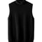 Wool Knitwear Sleeveless Pullovers Turtleneck Sweater, Fashion Waistcoat Vest Tops for Spring Autumn Winter
