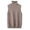 Wool Knitwear Sleeveless Pullovers Turtleneck Sweater, Fashion Waistcoat Vest Tops for Spring Autumn Winter
