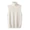 Wool Knitwear Sleeveless Pullovers Turtleneck Sweater, Fashion Waistcoat Vest Tops for Spring Autumn Winter