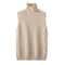 Wool Knitwear Sleeveless Pullovers Turtleneck Sweater, Fashion Waistcoat Vest Tops for Spring Autumn Winter