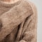 Dropped Sleeved Loose Sweaters For Women Warm Alpaca Pullover Fall Winter Top In Camel Beig 3