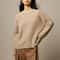 Dropped Sleeved Loose Sweaters For Women Warm Alpaca Pullover Fall Winter Top In Camel Beig 10