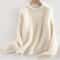 Dropped Sleeved Loose Sweaters For Women Warm Alpaca Pullover Fall Winter Top In Camel Beig 11