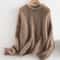 Dropped Sleeved Loose Sweaters For Women Warm Alpaca Pullover Fall Winter Top In Camel Beig 12