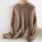Dropped Sleeved Loose Sweaters For Women Warm Alpaca Pullover Fall Winter Top In Camel Beig 12