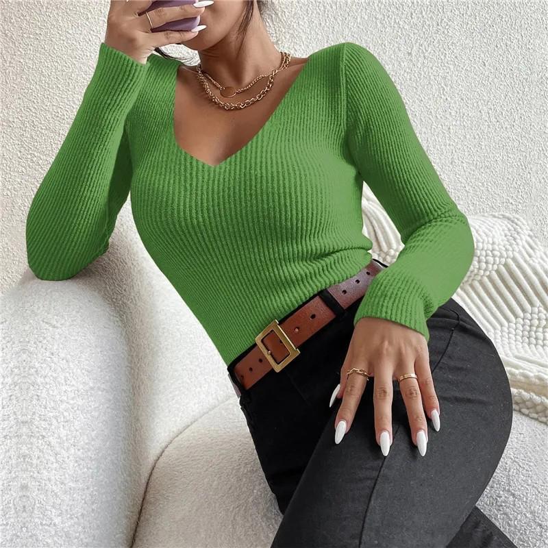 Fashion Clothes, Autumn Winter Women Sweaters, Solid Jersey Tops