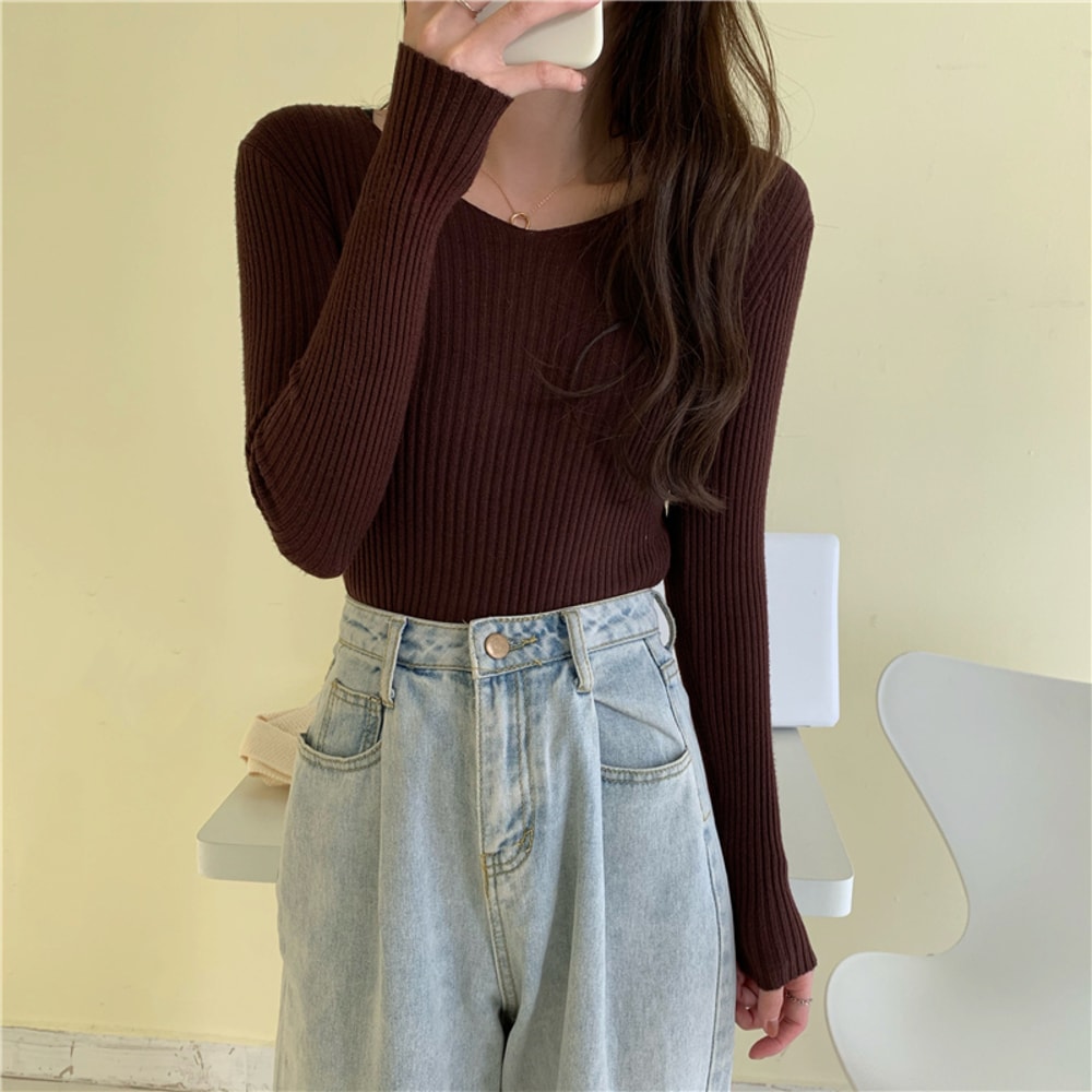 Fashion Clothes, Autumn Winter Women Sweaters, Solid Jersey Tops
