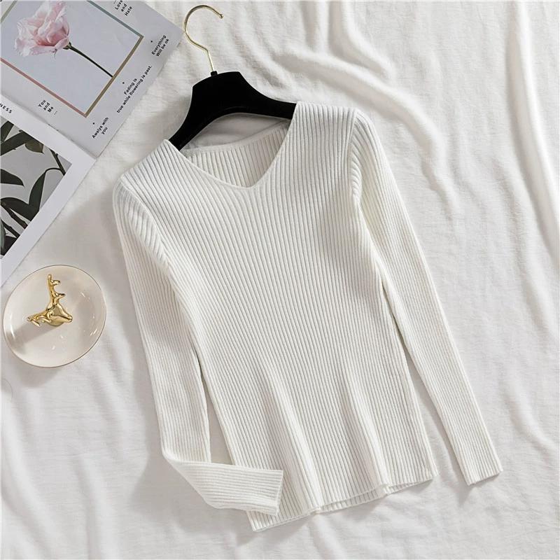 Fashion Clothes, Autumn Winter Women Sweaters, Solid Jersey Tops