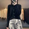 Casual Wool Sweater Women O-Neck Cardigan Buttoned Knitwear Soft Winter Tops