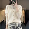 Casual Wool Sweater Women O-Neck Cardigan Buttoned Knitwear Soft Winter Tops