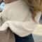 Casual Lady Long Sleeve Knitted Pullovers with Shoulder Sweater Slash Neck for Women Autumn Winter Fashion